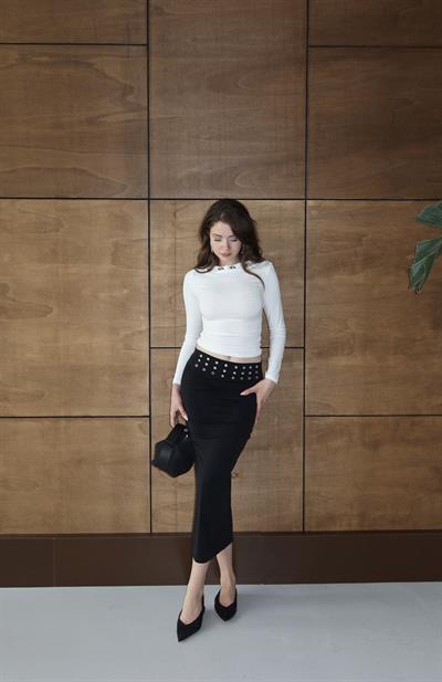 Kuş Gözü Shine Uzun Etek