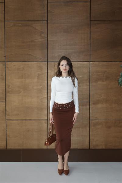 Kuş Gözü Shine Uzun Etek