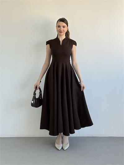 Yaka Detay Premium Elbise 