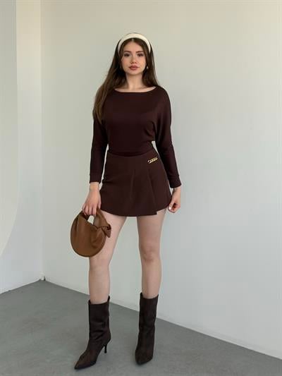 Zincirli Muadil Şort Etek