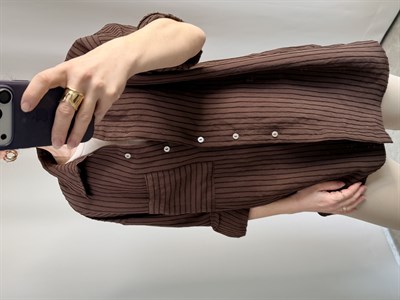 Oversize Kahverengi Gömlek