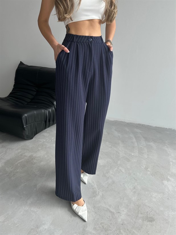 Elicia Line Pileli Palazzo - Lacivert