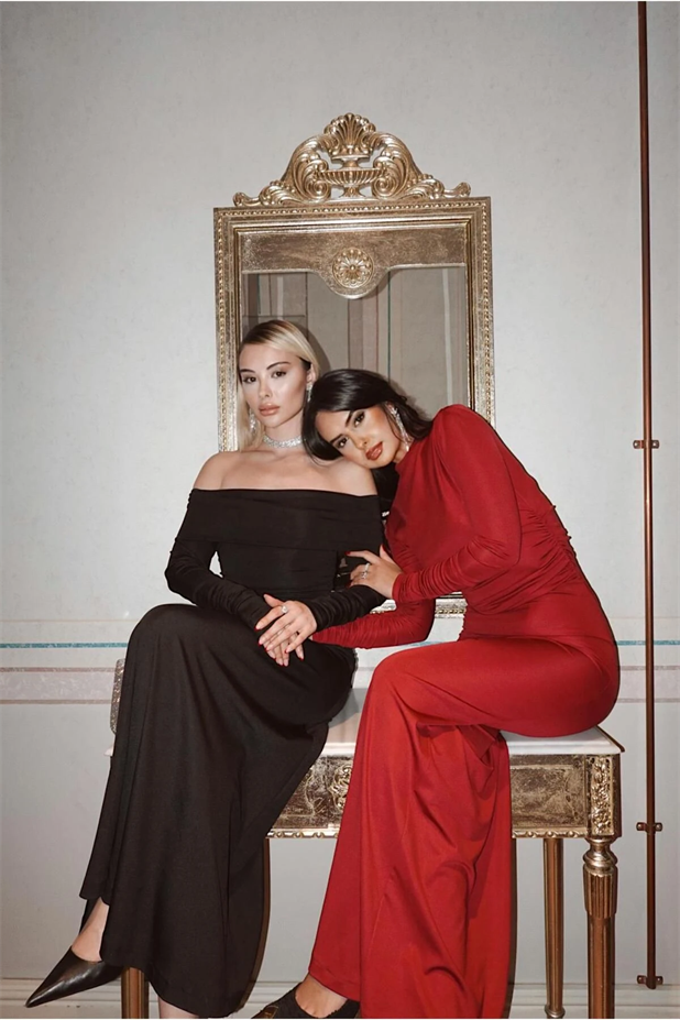 Drape Balıkçı Elbise Bordo - Bordo