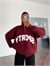 Sporty Yarım Fermuar Sweat - Bordo