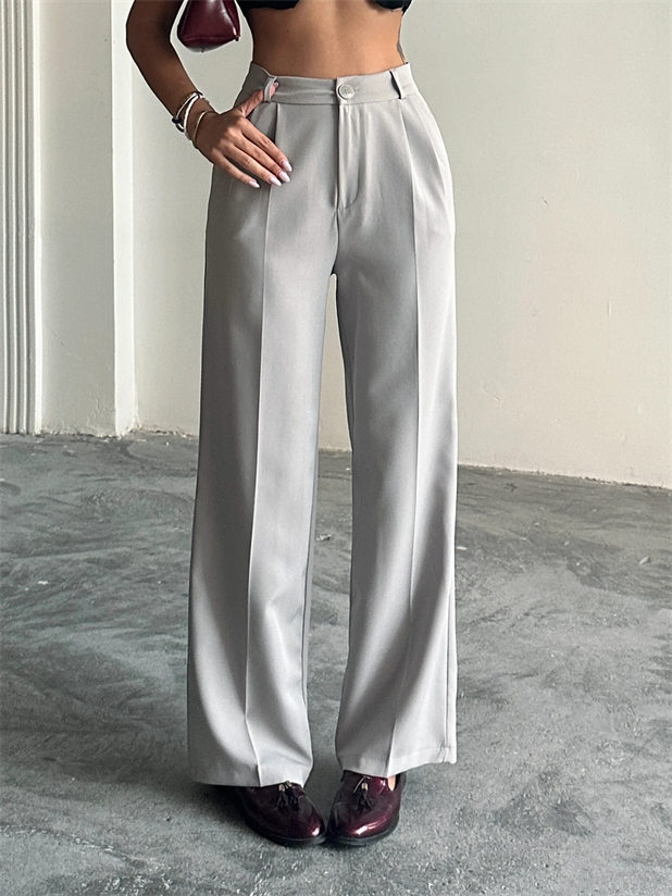 My Palazzo Kumaş Pantolon - Gri