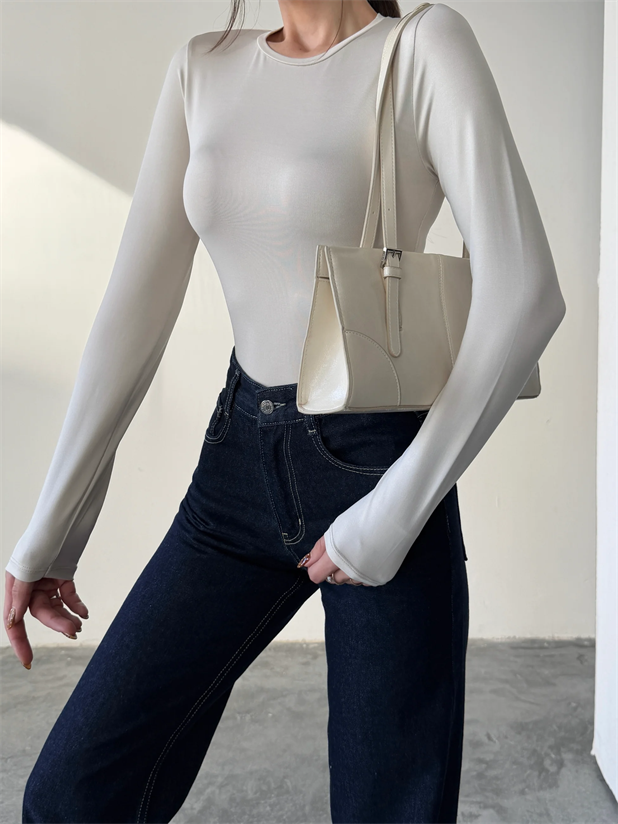 Bisiklet Yaka Micro Bluz - Taş