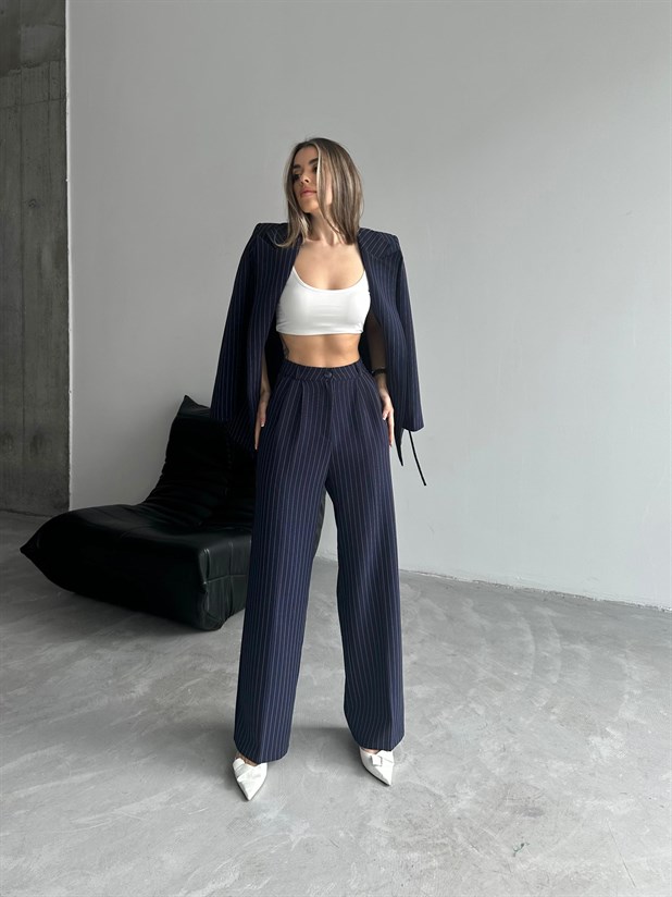 Elicia Line Pileli Palazzo - Lacivert