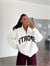 Sporty Yarım Fermuar Sweat - Ekru