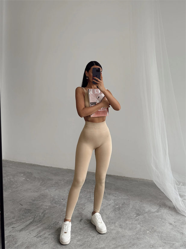 Esnek Tayt Bej - Bej