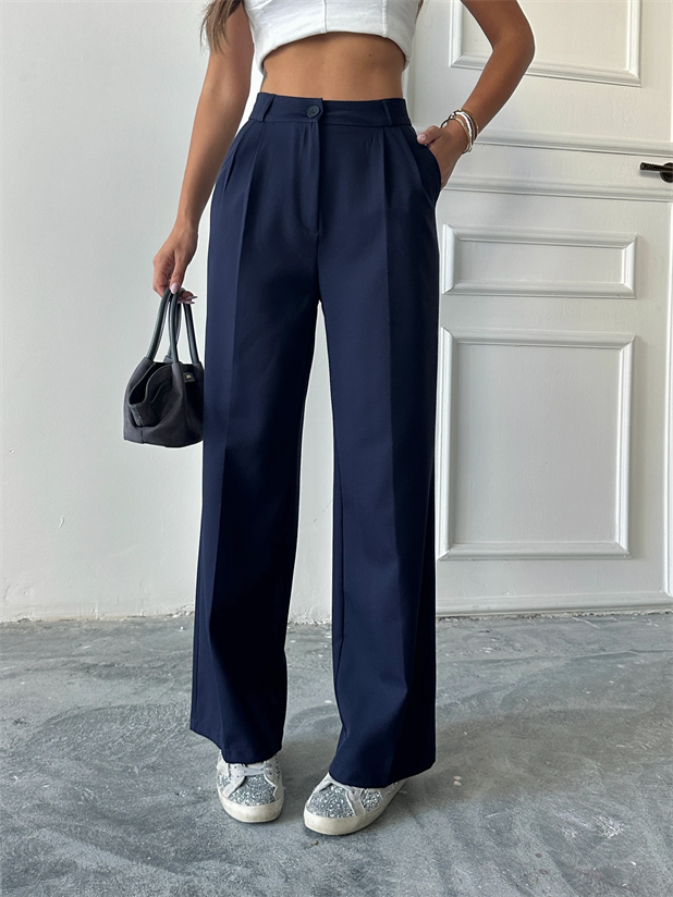 My Palazzo Kumaş Pantolon - Lacivert