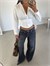 Ekstra Wide Leg Jean - Eskitme