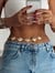 Deniz Kabuğu Motifli Kemer - Gold