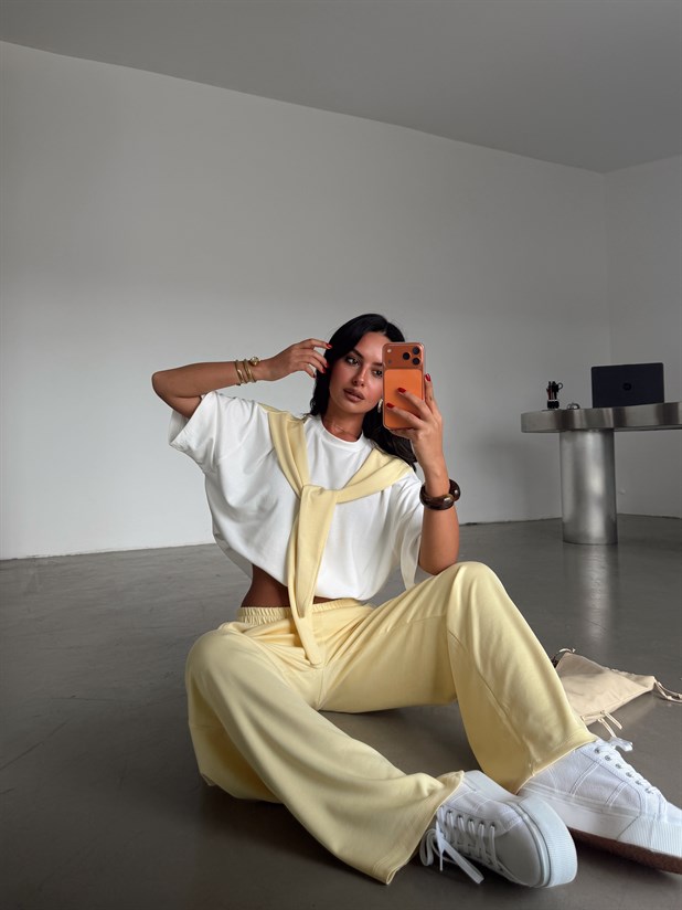 Garnili Modal Takım - Sarı