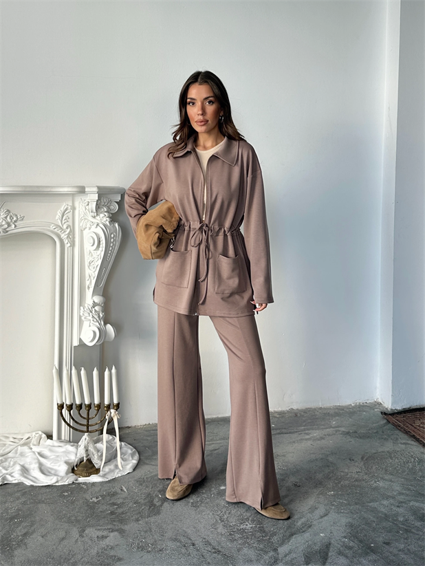 Bağlamalı Modal İkili Takım  - Vizon