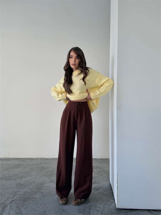 Kore Model Pantolon  - Acı kahve