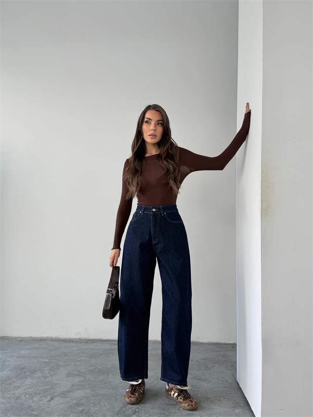 Baggy Jean  - Lacivert