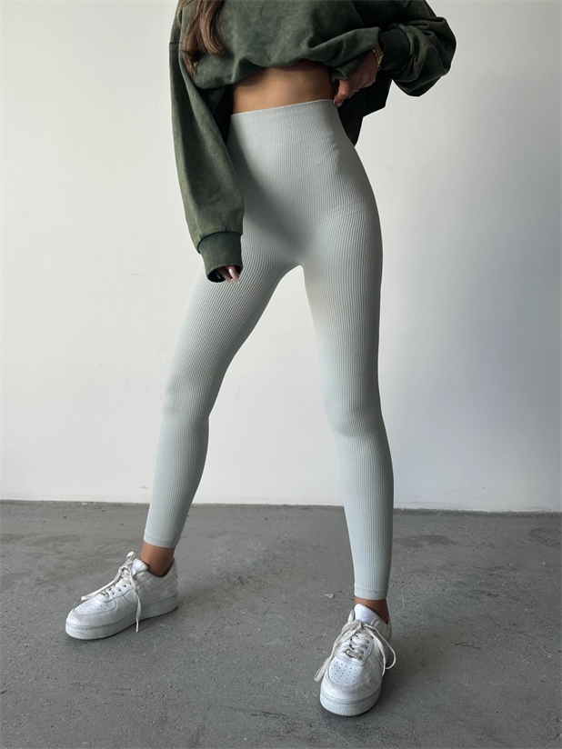 Toparlayıcı Fitilli Tayt - Mint