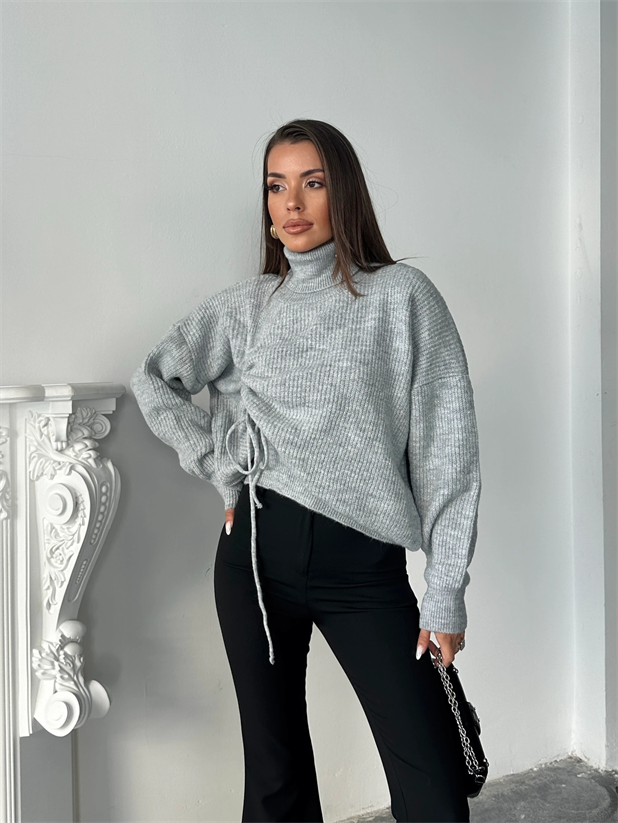 Selanik Balıkçı Triko - Gri