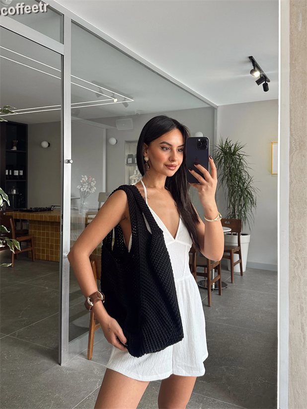 Örgü Çanta - Siyah