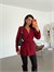 Bel Bağlama Line Blazer Ceket - Bordo