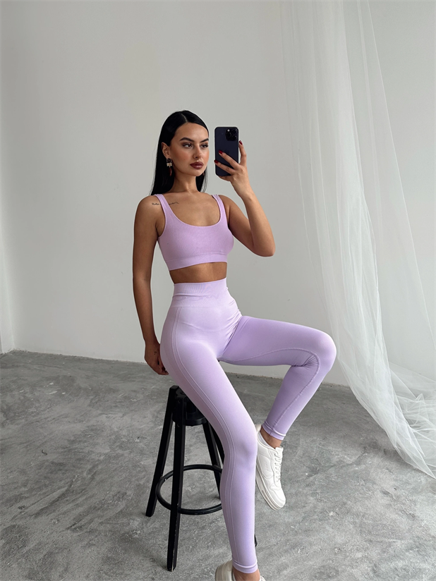 Esnek Tayt Lila - Lila