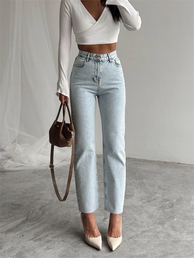 Massimo Mom Fit Jean - Buz Mavi