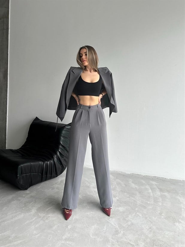 Elicia Line Pileli Palazzo - Füme