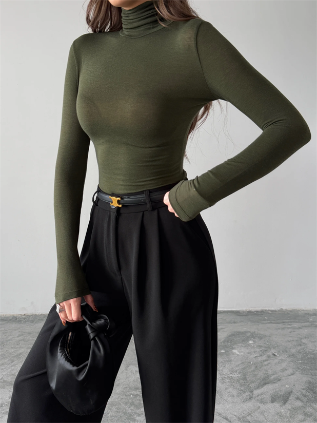 Balıkçı Transparan Bluz - Haki