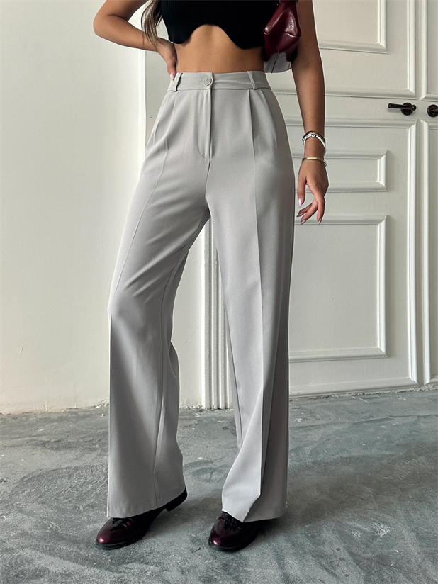 My Palazzo Kumaş Pantolon - Gri