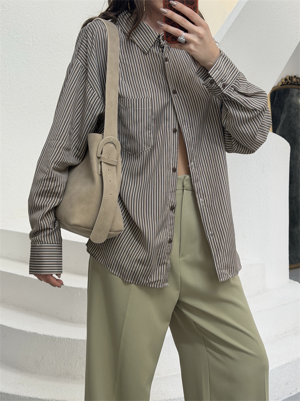 Süet Omuz Çantası - Vizon