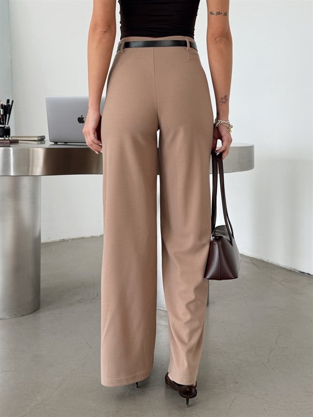 Scuba Crep Pantolon - Bej