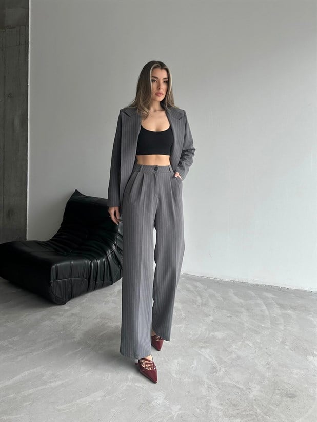 Elicia Line Pileli Palazzo - Füme