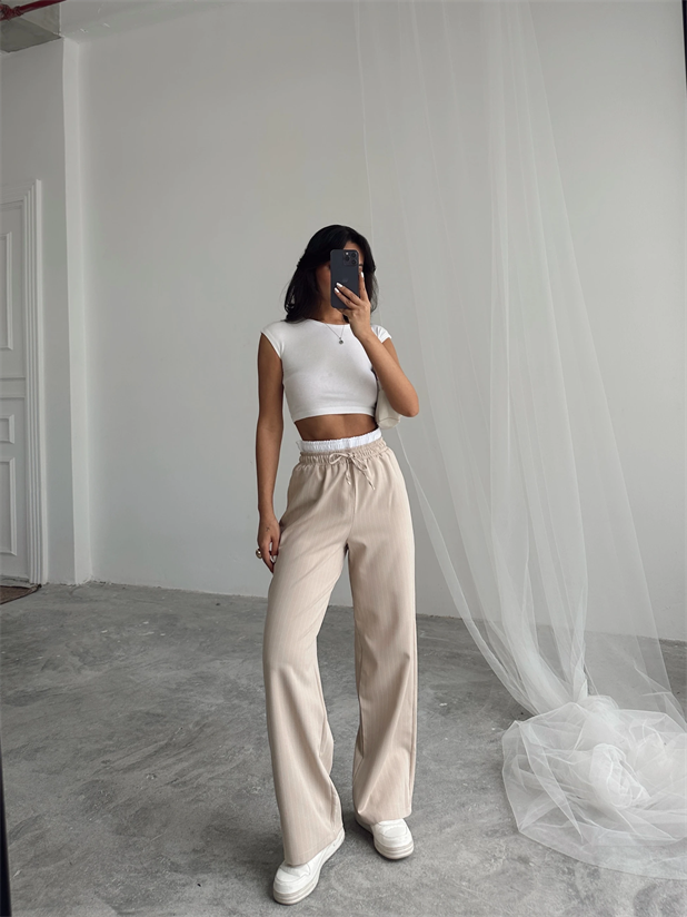 Garnili Line Pantolon  - Bej