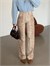 Yılan Desenli Denim Pantolon - Bej