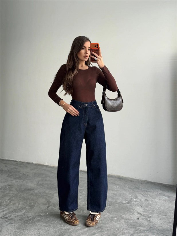 Baggy Jean  - Lacivert