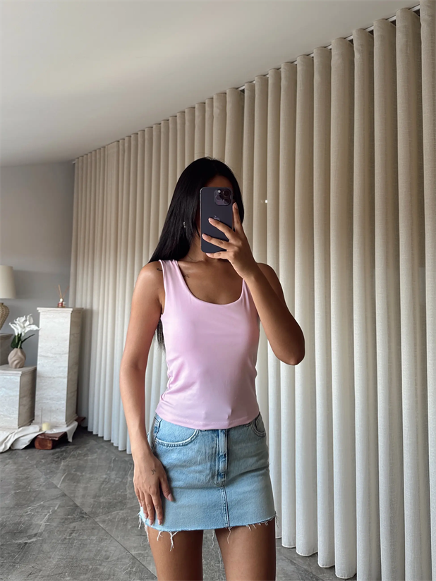 Basic Tulumlu Atlet - Pembe