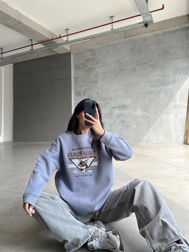 Amerıcan Wılder Sweatshirt Lila - Lila