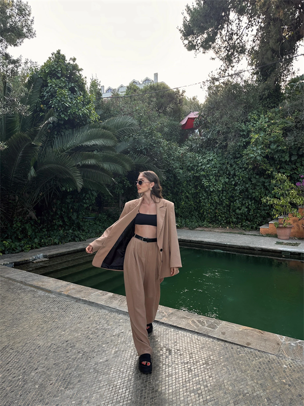 Lily Keten Blazer - Vizon