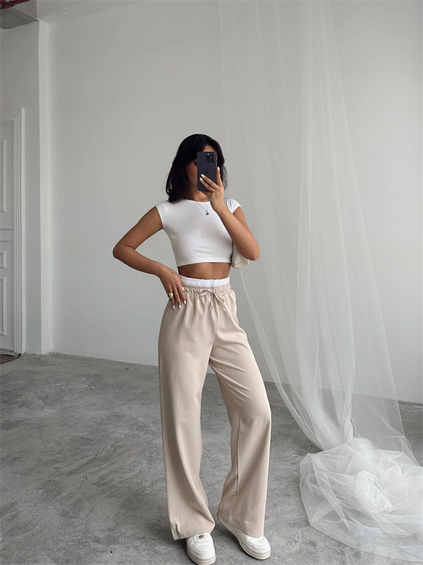 Garnili Line Pantolon  - Bej