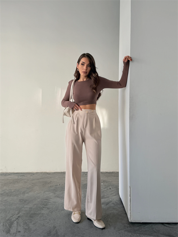 Kore Model Pantolon  - Bej