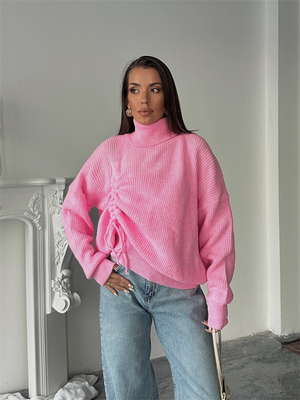 Selanik Balıkçı Triko - Pembe