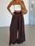 Modal Kemerli Pantolon - Kahve