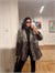 Leopar Desenli Saten Blazer Ceket - Bej