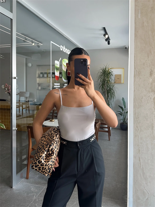 Yan Büzgülü Bodysuit Gri - Gri