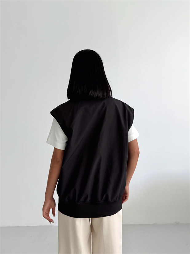 İnva Cepli Yelek Siyah - Siyah