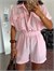 Beli Lastikli Mini Tulum - Pembe