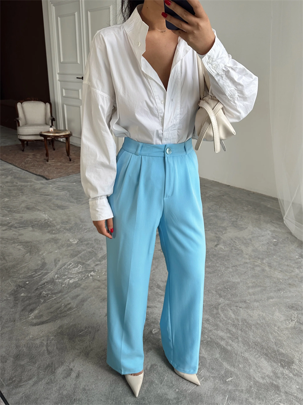 My Palazzo Kumaş Pantolon - Mavi