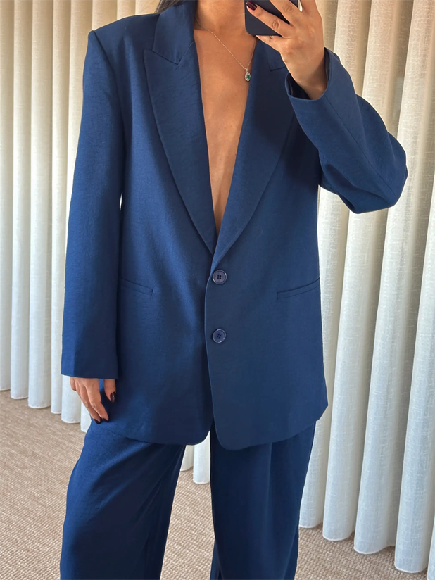 Lily Keten Blazer - Lacivert