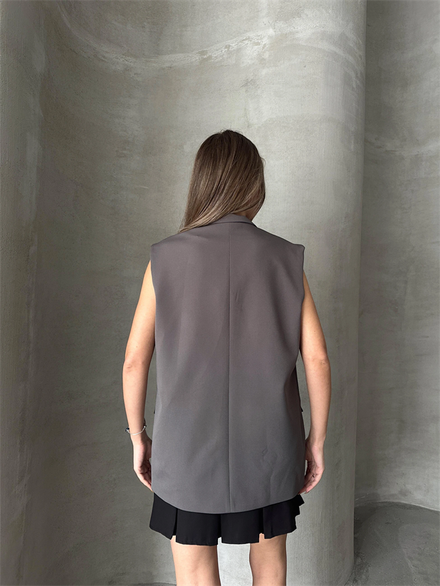 Valeria Blazer Yelek Füme - Füme