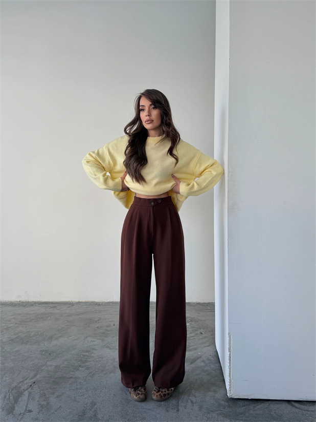 Kore Model Pantolon  - Acı kahve